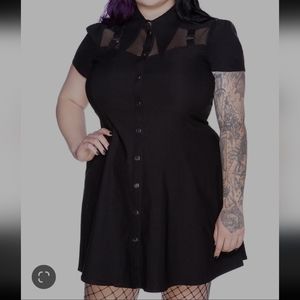 Killstar Jovana collar dress black